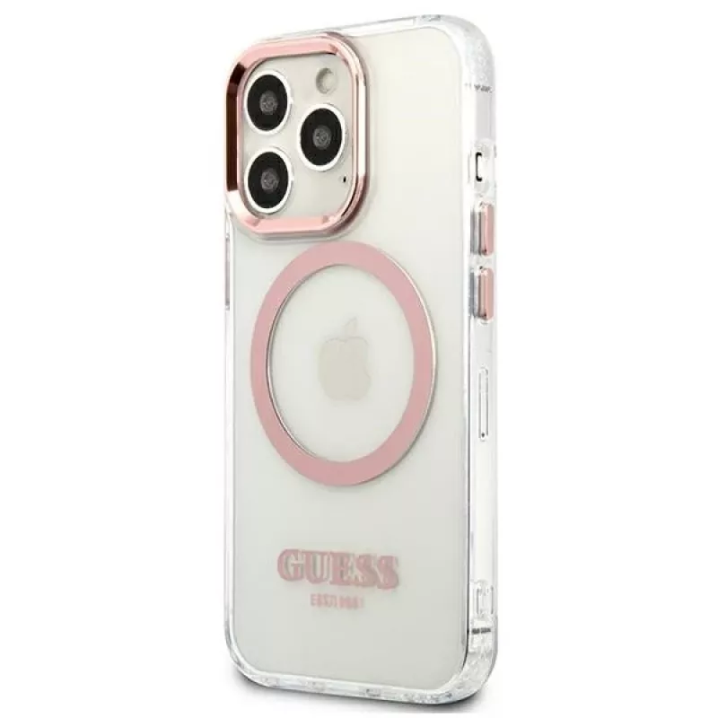 Guess Funda rígida Metal Outline MagSafe para iPhone 13 Pro / 13 6,1