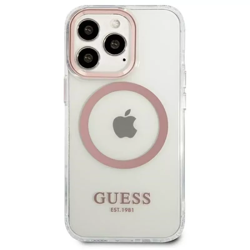 Guess Funda rígida Metal Outline MagSafe para iPhone 13 Pro / 13 6,1