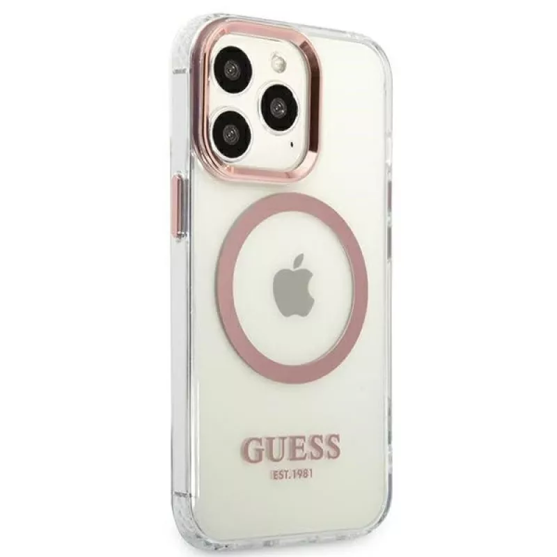 Guess Funda rígida Metal Outline MagSafe para iPhone 13 Pro / 13 6,1