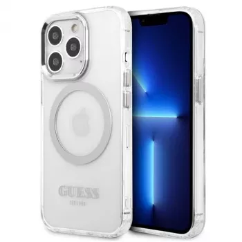 Guess GUHMP13LHTRMS Funda rígida Metal Outline MagSafe para iPhone 13 Pro / iPhone 13 6,1