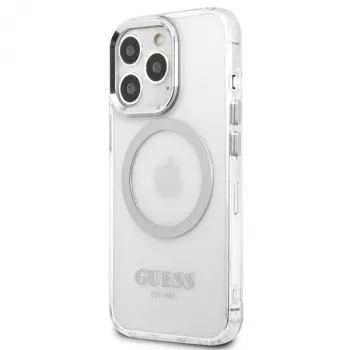 Guess GUHMP13LHTRMS Funda rígida Metal Outline MagSafe para iPhone 13 Pro / iPhone 13 6,1