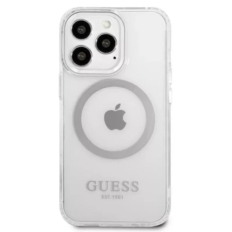 Guess GUHMP13LHTRMS Funda rígida Metal Outline MagSafe para iPhone 13 Pro / iPhone 13 6,1