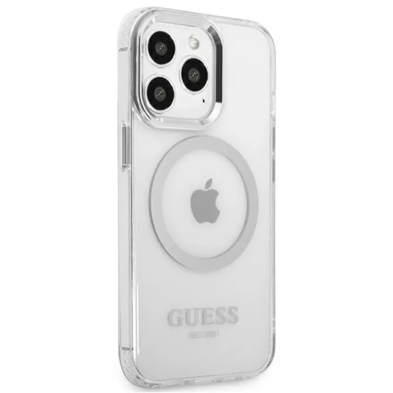 Guess GUHMP13LHTRMS Funda rígida Metal Outline MagSafe para iPhone 13 Pro / iPhone 13 6,1