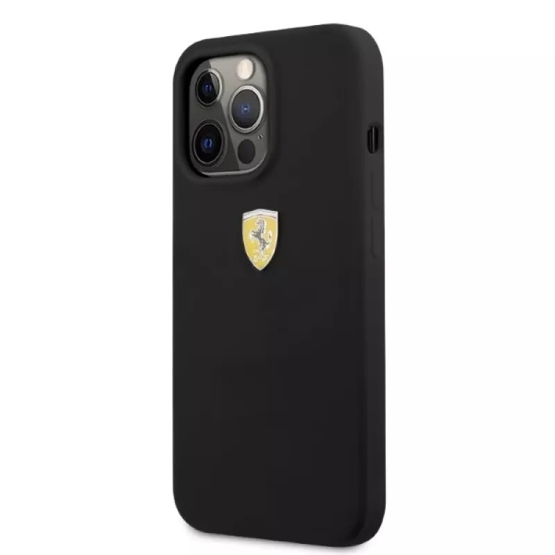 Ferrari FESSIHMP13LBK Funda rígida de silicona MagSafe para iPhone 13 Pro / 13 negra