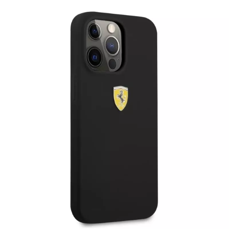 Ferrari FESSIHMP13LBK Funda rígida de silicona MagSafe para iPhone 13 Pro / 13 negra