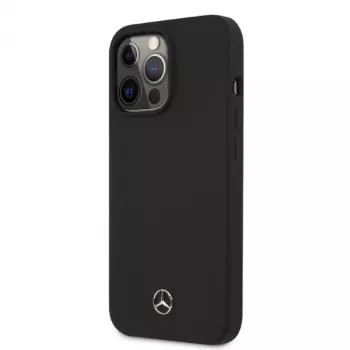 Mercedes-Benz MEHMP13LSILBK Funda de silicona negra con MagSafe para iPhone 13 Pro/13 6,1