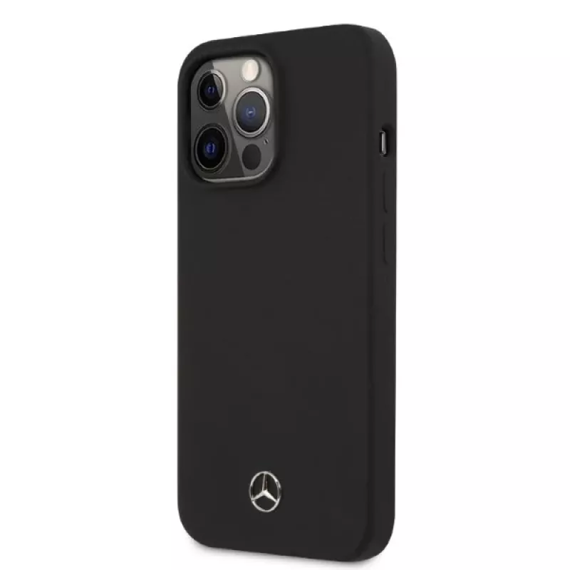 Mercedes-Benz MEHMP13LSILBK Funda de silicona negra con MagSafe para iPhone 13 Pro/13 6,1