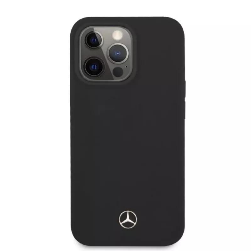 Mercedes-Benz MEHMP13LSILBK Funda de silicona negra con MagSafe para iPhone 13 Pro/13 6,1