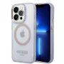 Guess Funda rígida translúcida Gold Outline para Apple iPhone 14 Pro 6,1