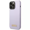 Guess GUHMP14LSBPLU Funda rígida de silicona con placa de logo para Apple iPhone 14 Pro 6,1