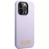 Guess GUHMP14LSBPLU Funda rígida de silicona con placa de logo para Apple iPhone 14 Pro 6,1