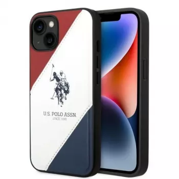 U.S. POLO ASSN. Funda trasera Tricolor Embossed para Apple iPhone 14 Plus / 15 Plus 6,7