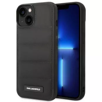 Karl Lagerfeld KLHCP14SPSQAK Funda rígida Puffy Elongated Logo para Apple iPhone 13/14/15 6,1