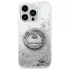 Karl Lagerfeld Funda rígida Liquid Glitter RSG Silver para iPhone 14 Pro 6,1