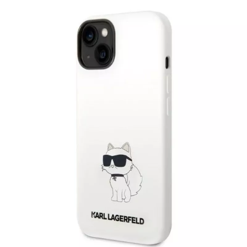 Karl Lagerfeld KLHMP14MSNCHBCH Funda rígida de silicona MagSafe para iPhone 14 Plus / 15 Plus 6,7