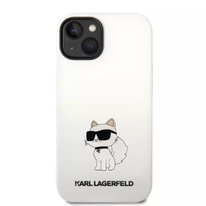 Karl Lagerfeld KLHMP14MSNCHBCH Funda rígida de silicona MagSafe para iPhone 14 Plus / 15 Plus 6,7