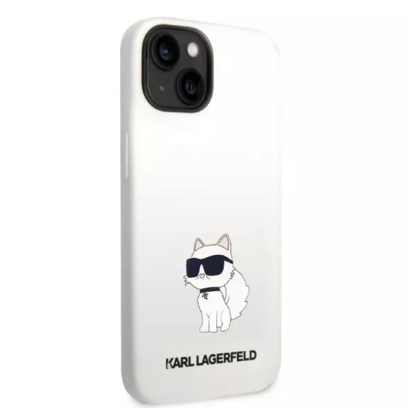 Karl Lagerfeld KLHMP14MSNCHBCH Funda rígida de silicona MagSafe para iPhone 14 Plus / 15 Plus 6,7
