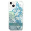 Guess GUHCP14SLFLSN Funda rígida Flower Liquid Glitter para Apple iPhone 13 / 14 / 15 6,1