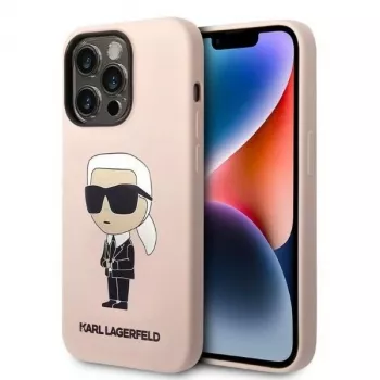 Karl Lagerfeld KLHCP14XSNIKBCP Funda rígida de silicona Ikonik para iPhone 14 Pro Max 6,7