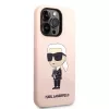 Karl Lagerfeld KLHCP14XSNIKBCP Funda rígida de silicona Ikonik para iPhone 14 Pro Max 6,7