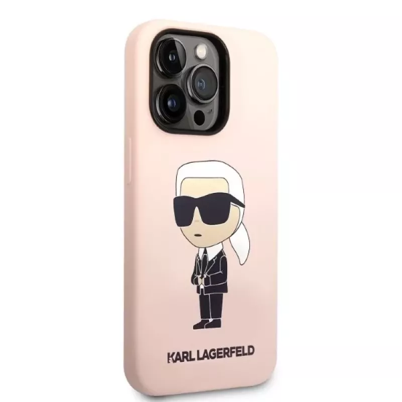 Karl Lagerfeld KLHCP14XSNIKBCP Funda rígida de silicona Ikonik para iPhone 14 Pro Max 6,7