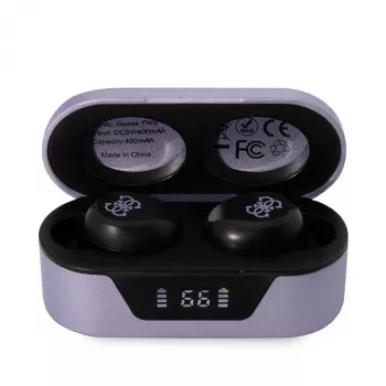 Guess GUTWST31EU Auriculares True Wireless Stereo Bluetooth 5.3 con estuche de carga - morados