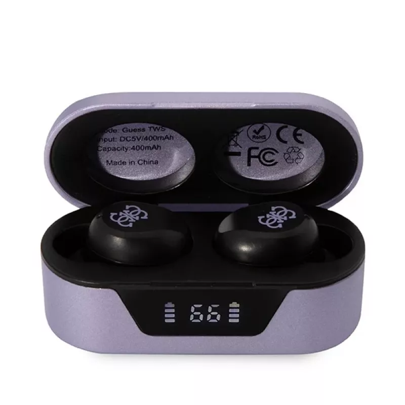 Guess GUTWST31EU Auriculares True Wireless Stereo Bluetooth 5.3 con estuche de carga - morados