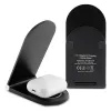 Karl Lagerfeld cargador inalámbrico plegable 2 en 1 15W negro Ikonik MagSafe
