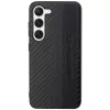 AMG Funda rígida para Samsung Galaxy S23+ (SM-S916) - Carbon Stripe & Embossed, negra