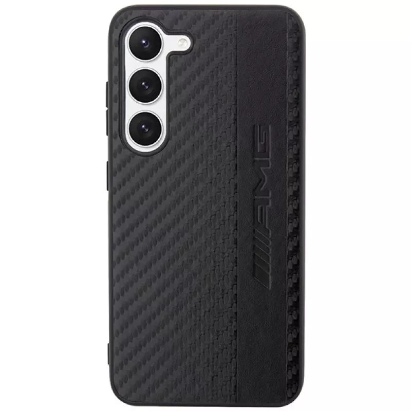 AMG Funda rígida para Samsung Galaxy S23+ (SM-S916) - Carbon Stripe & Embossed, negra