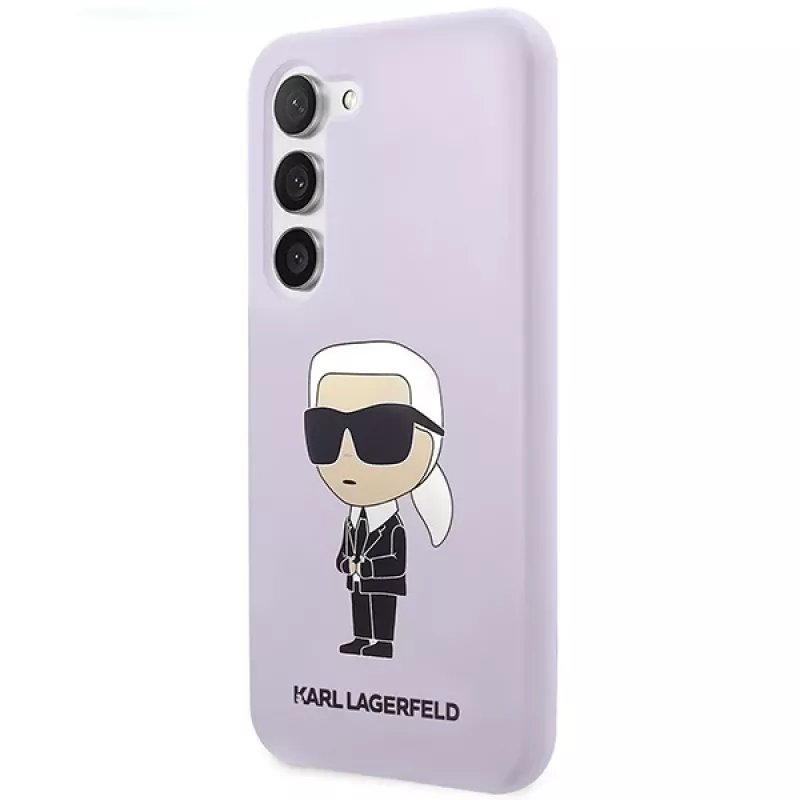Karl Lagerfeld Funda de silicona Ikonik para Samsung Galaxy S23+ (SM-S916) - morada