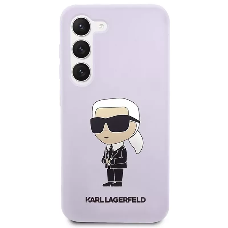 Karl Lagerfeld Funda de silicona Ikonik para Samsung Galaxy S23+ (SM-S916) - morada