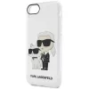 Karl Lagerfeld KLHCI8HNKCTGT Funda rígida transparente Glitter Karl & Choupette para iPhone 7/8/SE 2020 / SE 2022