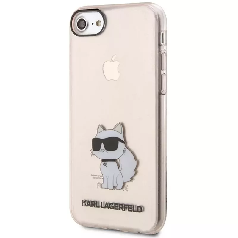 Karl Lagerfeld KLHCI8HNCHTCP Funda rígida Ikonik Choupette para iPhone 7/8/SE 2020/SE 2022, rosa