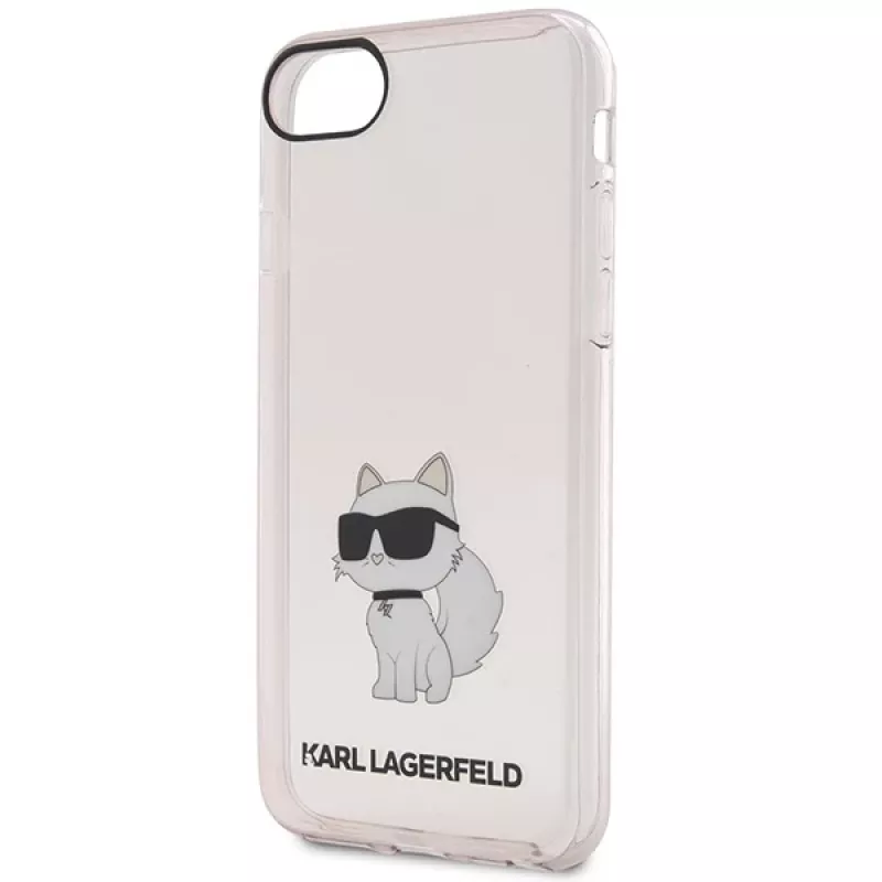 Karl Lagerfeld KLHCI8HNCHTCP Funda rígida Ikonik Choupette para iPhone 7/8/SE 2020/SE 2022, rosa