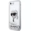 Karl Lagerfeld KLHCI8LNKHCH Funda rígida Glitter Karl Head para iPhone 7/8/SE 2020/SE 2022, plateada