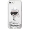 Karl Lagerfeld KLHCI8LNKHCH Funda rígida Glitter Karl Head para iPhone 7/8/SE 2020/SE 2022, plateada