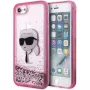 Karl Lagerfeld KLHCI8LNKHCP Funda rígida Glitter Karl Head para iPhone 7/8/SE 2020/SE 2022, rosa