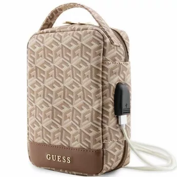 Guess GUHBHGCFSEW Bolso organizador Marrón GCube Stripe