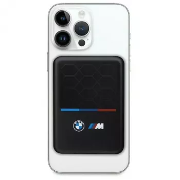 BMW M Collection Batería externa MagSafe 5000mAh Cargador inalámbrico 15W con cable USB-C Negro