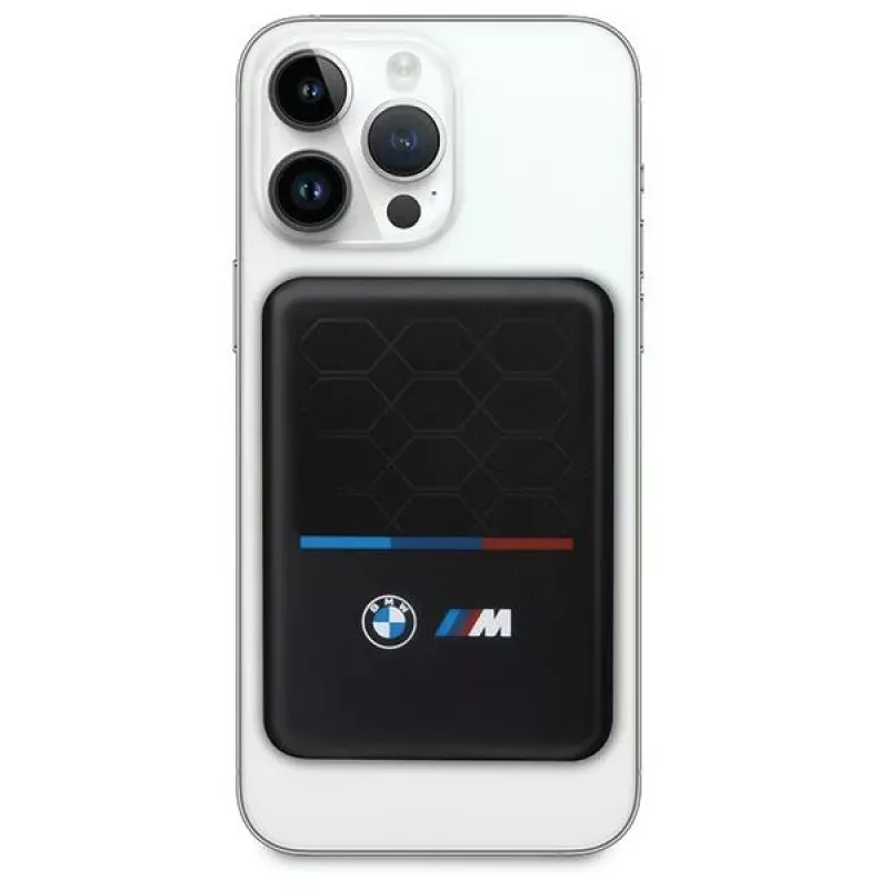 BMW M Collection Batería externa MagSafe 5000mAh Cargador inalámbrico 15W con cable USB-C Negro