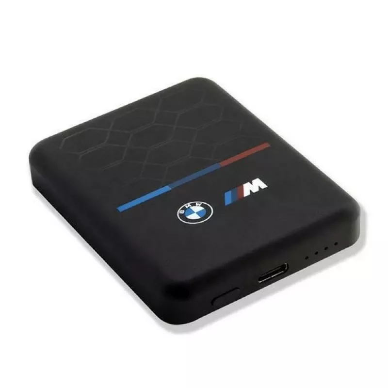 BMW M Collection Batería externa MagSafe 5000mAh Cargador inalámbrico 15W con cable USB-C Negro