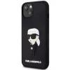 Karl Lagerfeld KLHCP14M3DRKINK Funda rígida de goma Ikonik 3D para iPhone 14 Plus / 15 Plus 6.7 Negra