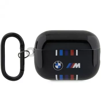 BMW funda protectora para AirPods Pro 2.ª generación, negra, con diseño M-Stripe