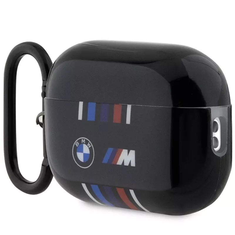 BMW funda protectora para AirPods Pro 2.ª generación, negra, con diseño M-Stripe