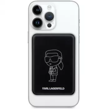 Karl Lagerfeld Ikonik Batería externa inalámbrica MagSafe 3000mAh Negra