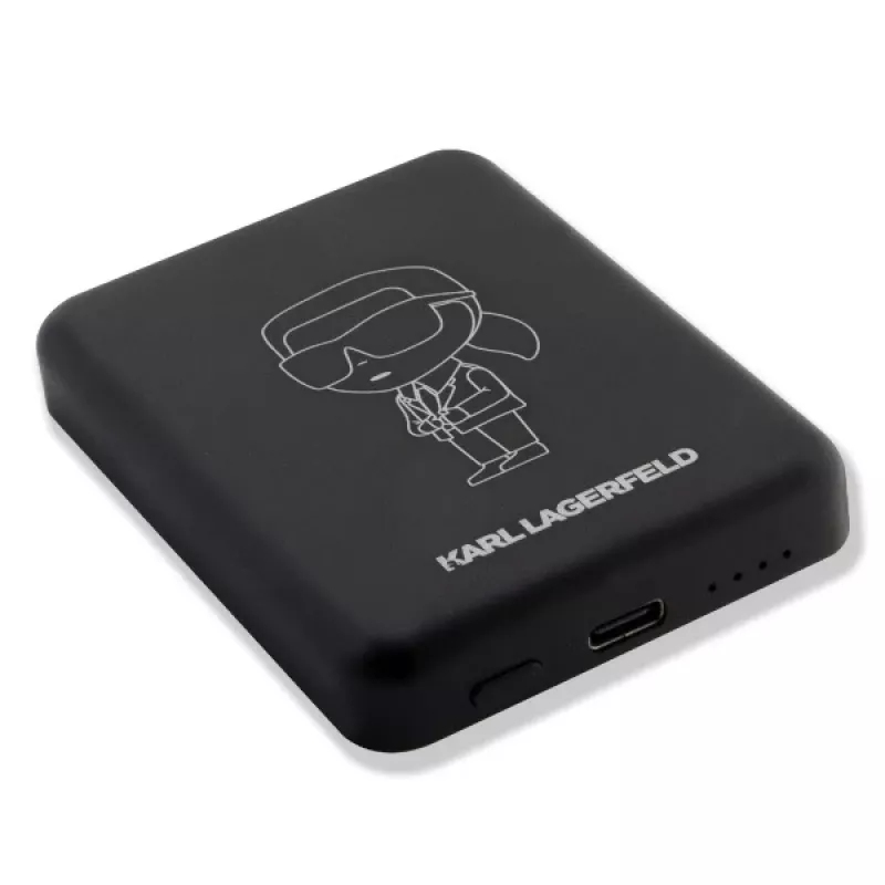 Karl Lagerfeld Ikonik Batería externa inalámbrica MagSafe 3000mAh Negra