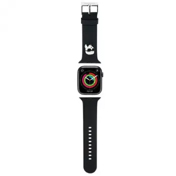 Karl Lagerfeld Correa 3D Rubber Karl Head para Apple Watch 42/44/45/49mm Negra