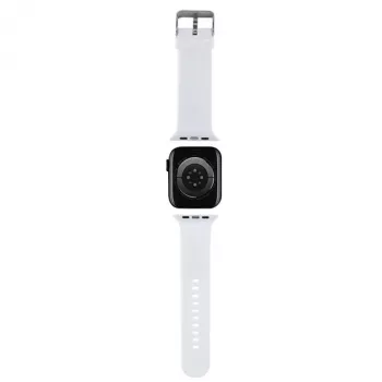 Karl Lagerfeld Pulsera 3D Rubber Karl Head para Apple Watch 42/44/45/49mm Blanca
