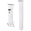 Karl Lagerfeld Pulsera 3D Rubber Karl Head para Apple Watch 42/44/45/49mm Blanca